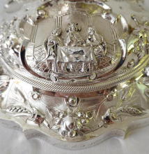Antique solid silver gilt French Baroque Chalice